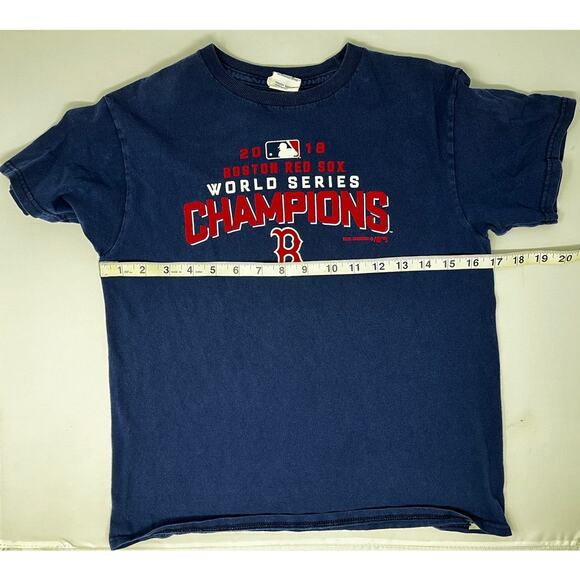 2018 Boston Red Sox World Series Champions Youth Tshirt size M PreOwned - Picture 4 of 7
